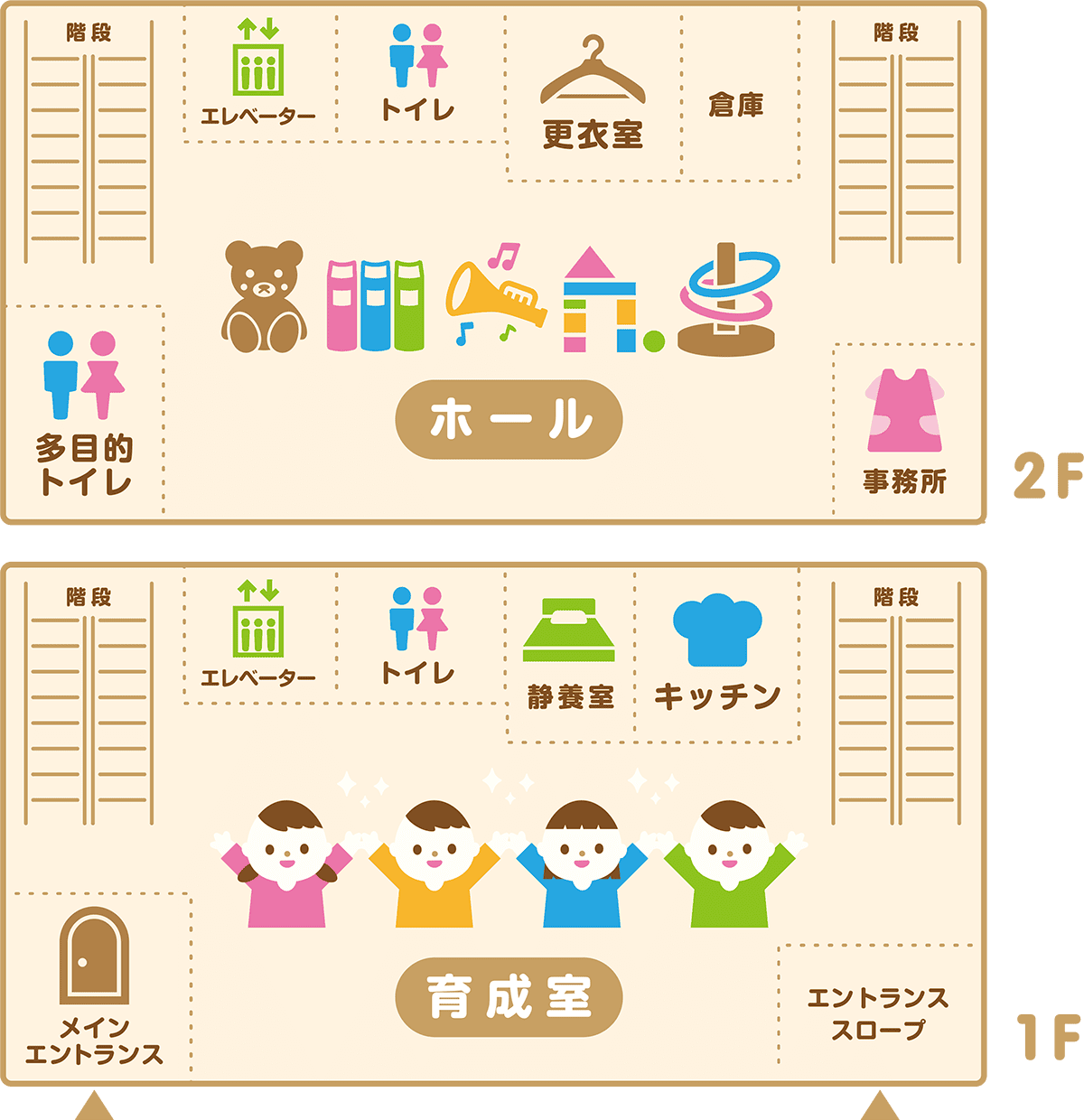 汐見第三育成室の平面図イラスト